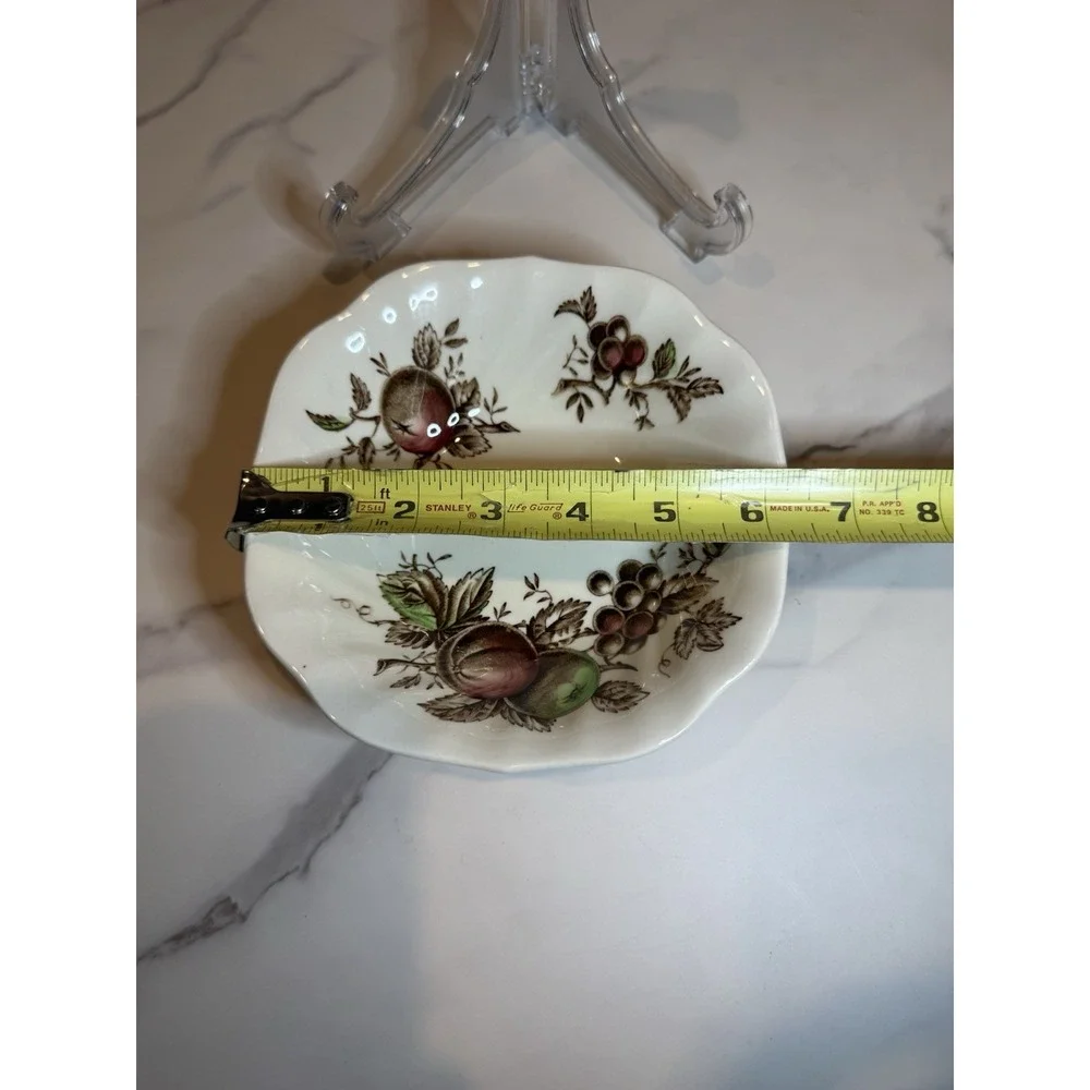 Set of 2 Vintage Johnson Bros Harvest Time Fruit 6.5